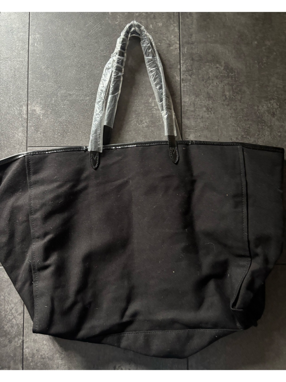 Victoria's Secret Black Tote with Multicolor Sequin Stripes - Picture 3 of 4